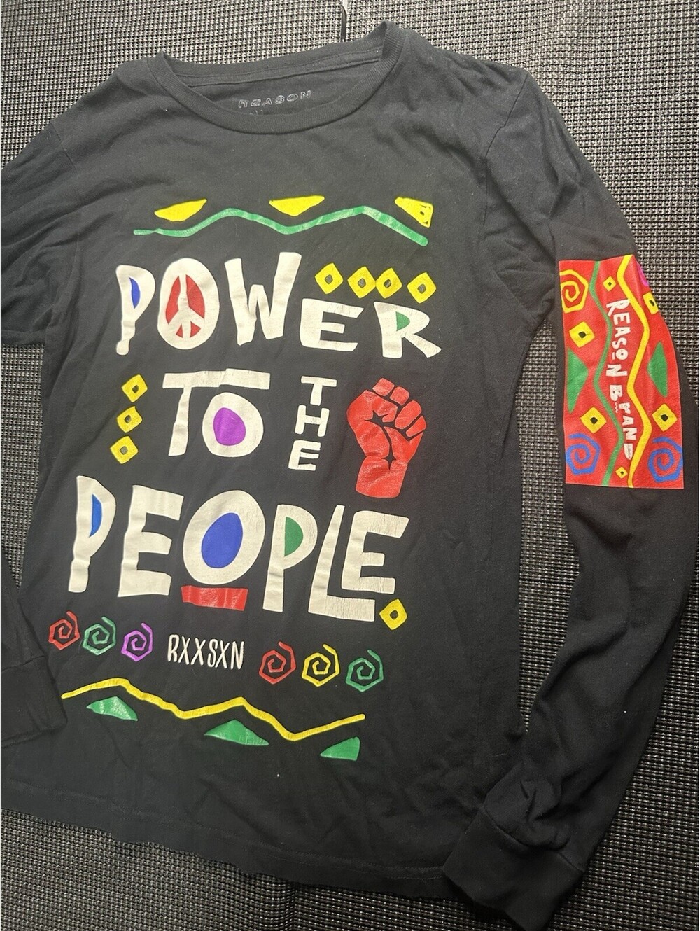 Reason Clothing Mens Power To The People Shirt Size small